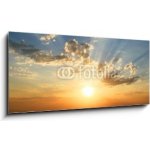 Obraz 1D panorama - 120 x 50 cm - sunset at coast of the sea západ slunce na pobřeží moře – Hledejceny.cz
