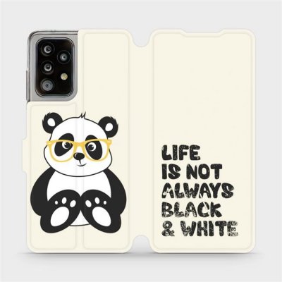 Pouzdro Mobiwear flip Samsung Galaxy A52 5G / A52s 5G - M041S Panda - life is not always čierne and white – Zboží Mobilmania