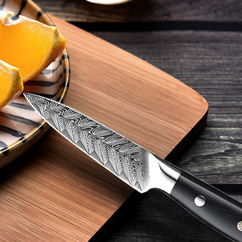 Swityf kuchyňské nože Damaškový nůž na zeleninu rukojeť 9 cm