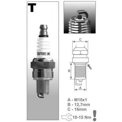 Zapalovací svíčka Brisk TR17C - (B-TR17C) – Hledejceny.cz