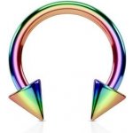 Šperky4U podkova duhová s hroty PV01004W-120833 – Zboží Mobilmania