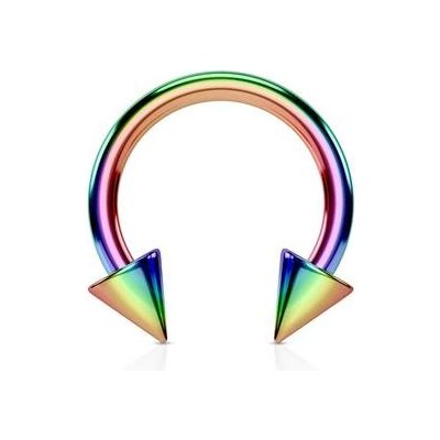 Šperky4U podkova duhová s hroty PV01004W-120833 – Zboží Mobilmania