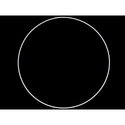 Kovový kruh na lapač snů Ø40cm Bílý