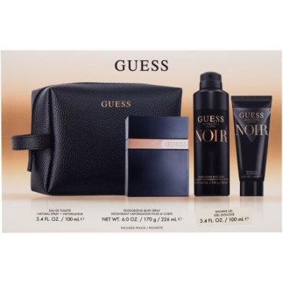 Guess Seductive Homme Noir EDT 100 ml + sprchový gel 100 ml + deospray 226 ml + kosmetická taštička dárková sada – Zboží Dáma