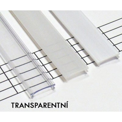 Berge Transparentní difuzor Klik pro profily 1 m LUMINESB2-K1000T – Zboží Dáma