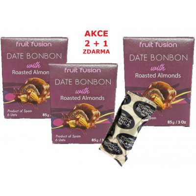 FRUIT FUSION Datle v čokoládě plněné praženou mandlí 85 g