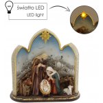 Pro-Tech shop Vánoční figurka Svatá rodina v betlémě s LED hvězdou 21x10x21cm 80154 – Hledejceny.cz