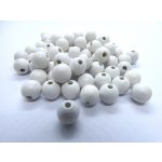 Pro Háčkování Dřevěný korálek 8 mm bílý – Zboží Dáma