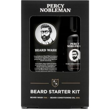 Percy Nobleman Beard šampon na vousy 75 ml + výživný olej na vousy 30 ml dárková sada