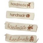 Cedulka handmade vzorovka 16mm hnědo-béžová – Zboží Dáma