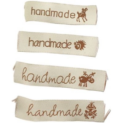 Cedulka handmade vzorovka 16mm hnědo-béžová – Zboží Dáma