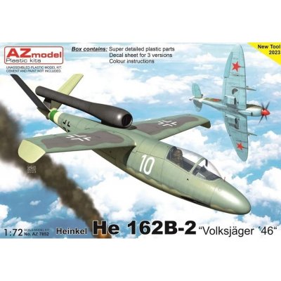 Heinkel He 162B 2 3x camo AZ model 7852 1:72