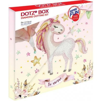 DIAMOND DOTZ DOTZIES Diamantové malování Jednorožec DBX023 28 x 28 cm – Hledejceny.cz