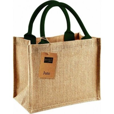 Westford Mill Jutová mini dárková taška WM412 Natural 26 x 22 x 14 cm – Zboží Dáma