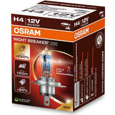 Osram Night Breaker 220 H4 P43t 12V 60/55W 64193NB220 – Hledejceny.cz
