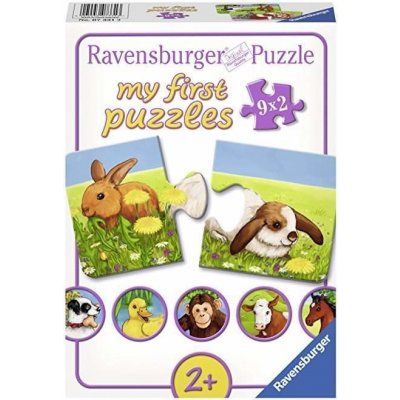 Ravensburger Moje první Roztomilá zvířátka 9 x 2 dílků