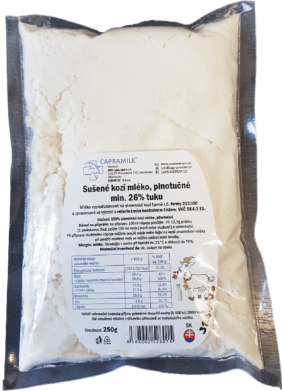 Capraverum sušené kozí mléko 250 g