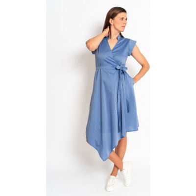 Goci letní zavinovací šaty modrá – Zboží Mobilmania