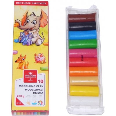 Koh-i-noor Plastelína modelína 10barev 200 g – Zboží Dáma