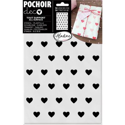 Aladine Šablona 20x30 cm Srdíčka – Zboží Dáma
