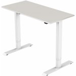 DELSO Elektrický výškově nastavitelný stůl ADJUSTER - 140 cm, 60 cm, bílá, Světle šedá – Zboží Dáma