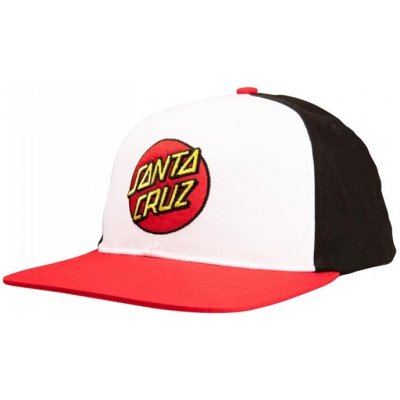 SANTA CRUZ Classic Dot Snapback White Black Red