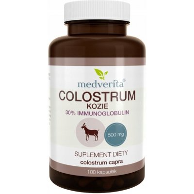Medverita Kozí kolostrum (mlezivo) 500 mg 30% imunoglobulinů 100 kapslí – Hledejceny.cz