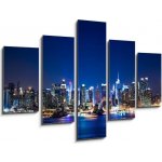 Obraz 5D pětidílný - 150 x 100 cm - New York Manhattan skyline New York panorama Manhattanu – Zboží Mobilmania
