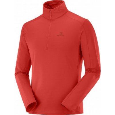 Salomon OUTRACK HALF ZIP MID červená LC1370500