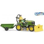 Bruder 62104 BWORLD Zahradní traktor John Deere X949 s figurkou a příslušenstvím – Zboží Dáma