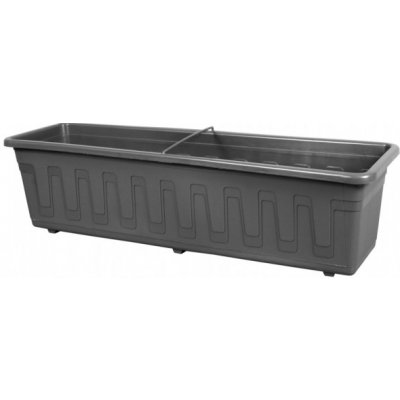 Nohel Garden Truhlík GARDEN plastový s dezénem Antracit 80 cm – Hledejceny.cz