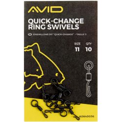 Avid Carp Outline Quick Change Ring Swivels vel.11 10ks