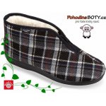 Mjartan pánské kotníkové papuče s kožíškem na zip 804 káro – Sleviste.cz