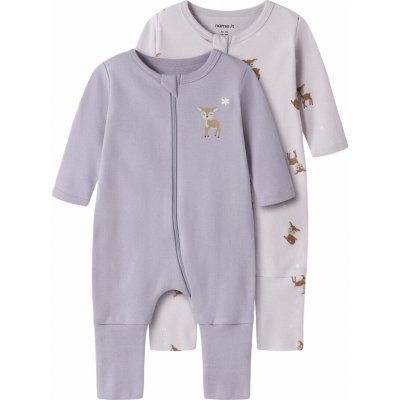 Dětský overal Name It Night suit deer lilac marble lavender gray 2pack – Hledejceny.cz