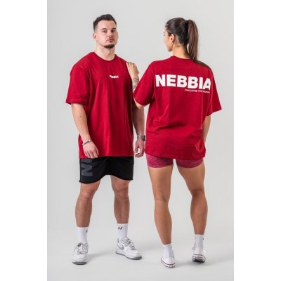 Nebbia GYM ESSENTIALS Oversized tričko červené – Zboží Dáma