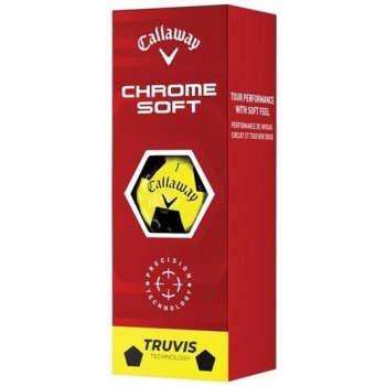 Callaway Chrome Soft Truvis žluté 3 ks