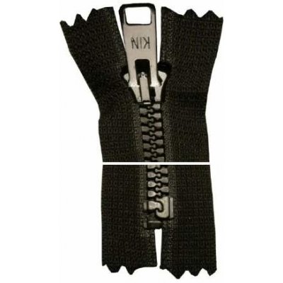 Plastový zip, nedělitelný - 80cm - černá - Alma - BALENÍ 10 ks – Zboží Dáma