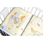 Baby Nellys 3-dílná sada Mantinel s povlečením Premium Medvídek na žebříku žlutý 120 x 90 cm – Zboží Mobilmania