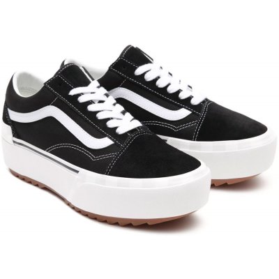 Vans Old Skool Stacked (suede canvas) black / blanc de blanc