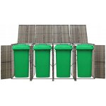 VidaXL Polyratanový 274 x 80 x 117 cm šedý – Zboží Dáma