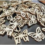 Dekorace dřevo Motýl vyřezávaný 30mm - 10ks – Zboží Mobilmania