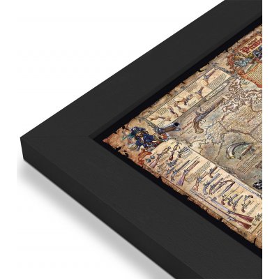RayWorld Pirátská mapa světa - nástěnná mapa pro děti 138 x 97 cm Varianta: mapa v dřevěném rámu, Provedení: Pegi černý – Zboží Dáma