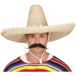 GUIRCA Slaměný klobouk sombrero s bambulkami Mexiko 60 cm – Zboží Dáma