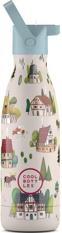 Cool Bottles Dětská nerezová termolahev Kids Tudor Village třívrstvá 350 ml 3D