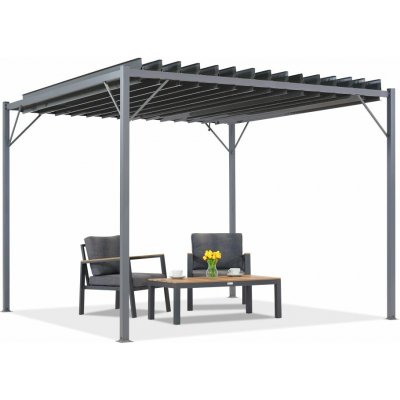 Garden Point terasová pergola Tasos 3x3m Antracitová – Zbozi.Blesk.cz