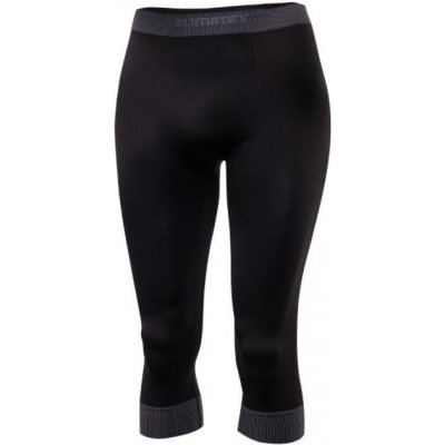 Pánské 3/4 bezešvé legíny KLIMATEX Devyn černá – Zboží Dáma