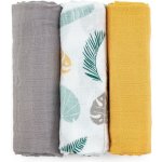 PETITE&MARS bambusová mušelínová Moussy Ochre Leaves 68 x 68 cm 3 ks – Sleviste.cz