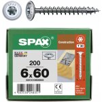 SPAX 0251010600605 šroub do dřeva 6 mm 60 mm T-STAR plus ocel WIROX 200 ks – Hledejceny.cz