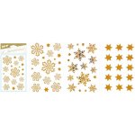 UNIPAP samolepka vánoční vločky 80x120mm zlatá 8882325 173940 – Hledejceny.cz