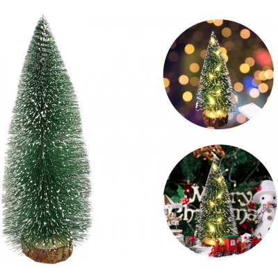 LEANToys Dekorativní svítící vánoční stromeček zelený